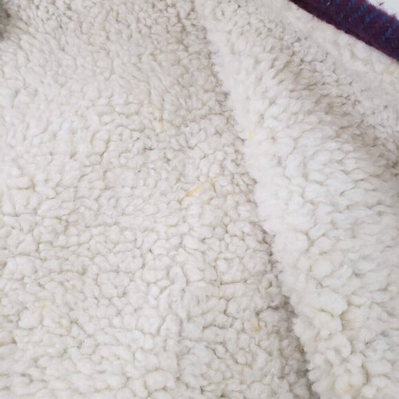 Vintage Wool Blend Plaid Vest Fleece Lined Pockets Full Zip Womens Size Medium - Picture 7 of 12